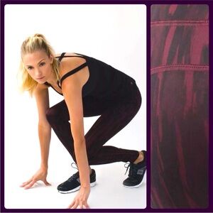 LULULEMON Speed Tight IV Painted Animal Bordeaux Drama Black / Black sz.4